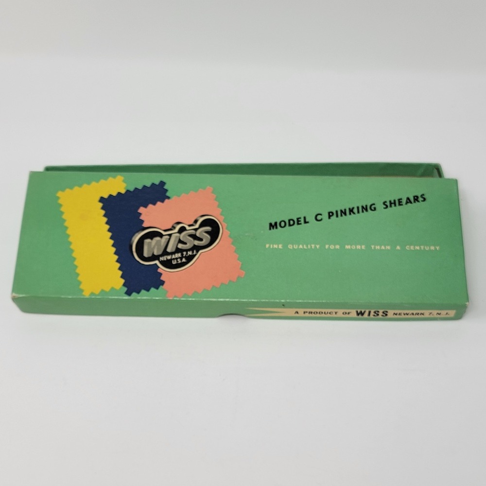 Vintage Wiss Pinking Shears Model CB9 + Original Box Sewing Scissors Dressmaking - Picture 14 of 16